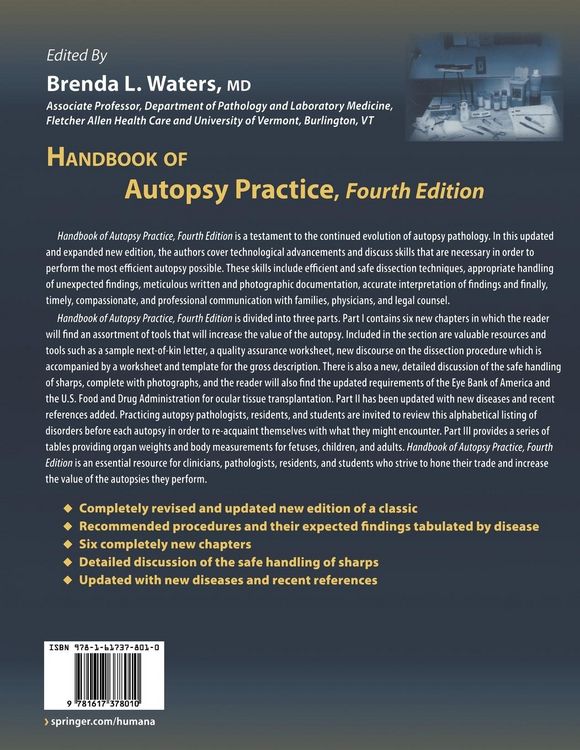 Produktbild: Handbook of Autopsy Practice