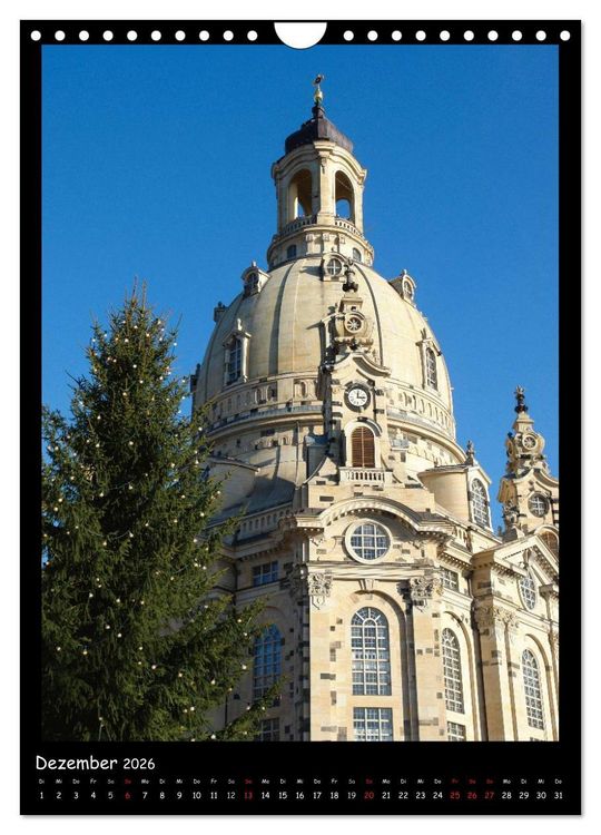 Produktbild: Frauenkirche Dresden (Wandkalender 2026 DIN A4 hoch), CALVENDO Monatskalender