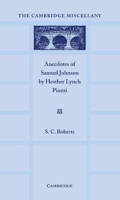 Produktbild: Anecdotes of Samuel Johnson