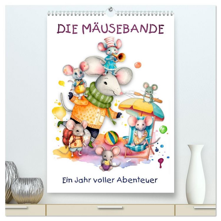 Produktbild: Die M&auml;usebande (hochwertiger Premium Wandkalender 2026 DIN A2 hoch), Kunstdruck in Hochglanz