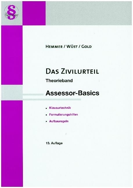 Produktbild: Assessor Basics Das Zivilurteil - Theorieband