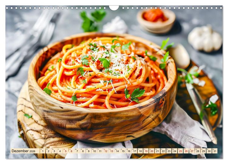 Produktbild: Alles Tomate oder was?! - Herzhafte Speisen rund um die Tomate (Wandkalender 2026 DIN A3 quer), CALVENDO Monatskalender
