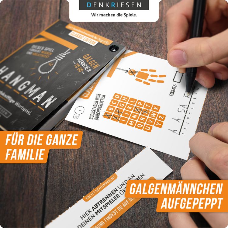 Produktbild: HANGMAN - CLASSIC EDITION - "Galgenm&auml;nnchen TO GO"