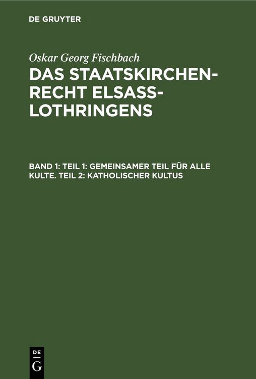 Produktbild: Teil 1: Gemeinsamer Teil f&uuml;r alle Kulte. Teil 2: Katholischer Kultus