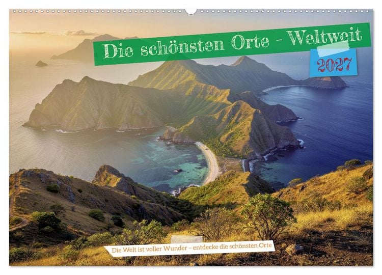 Produktbild: Die sch&ouml;nsten Orte - Weltweit (Wandkalender 2027 DIN A2 quer), CALVENDO Monatskalender