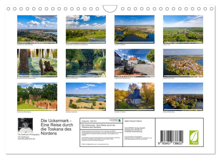 Produktbild: Die Uckermark - Eine Reise durch die Toskana des Nordens (Wandkalender 2026 DIN A4 quer), CALVENDO Monatskalender