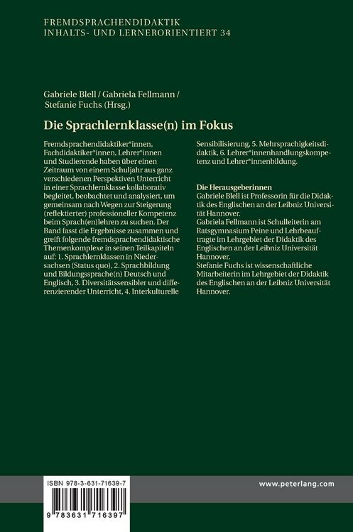 Produktbild: Die Sprachlernklasse(n) im Fokus