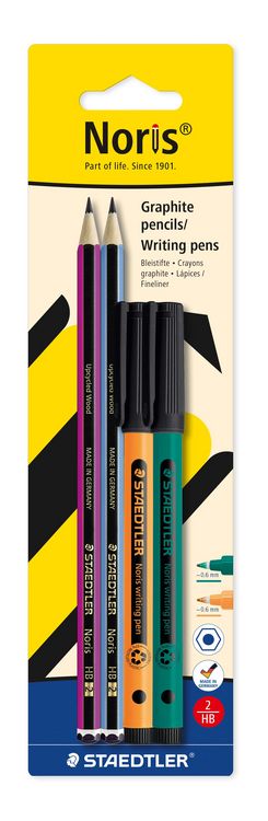 Produktbild: STAEDTLER Noris Set mit 2 Bleistiften + 2 Fineliner