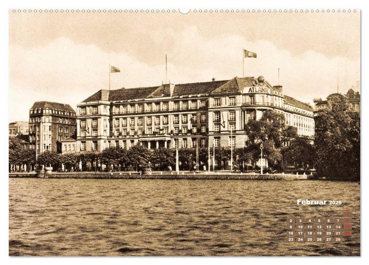 Produktbild: Gr&uuml;&szlig;e aus dem alten Hamburg &ndash; Historische Ansichten der Stadt (Wandkalender 2026 DIN A2 quer), CALVENDO Monatskalender