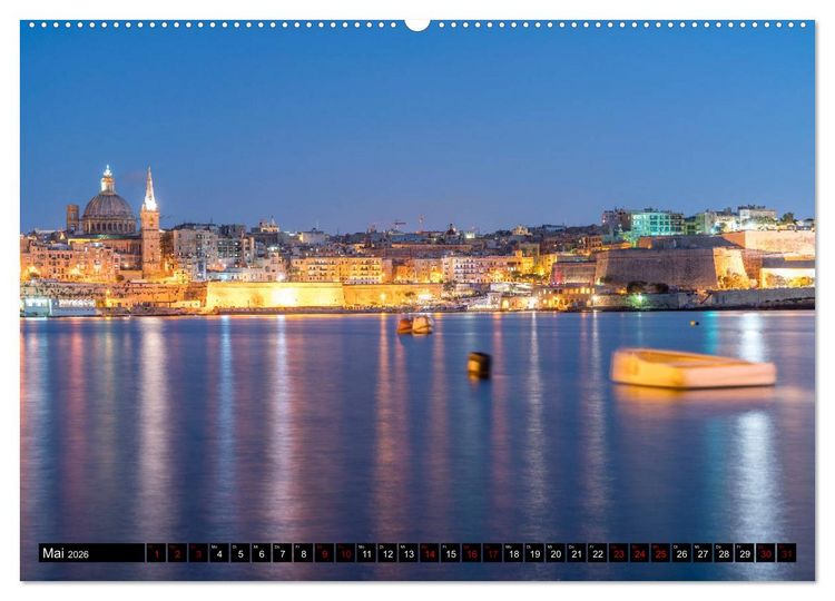 Produktbild: Valletta - Malta (Wandkalender 2026 DIN A2 quer), CALVENDO Monatskalender