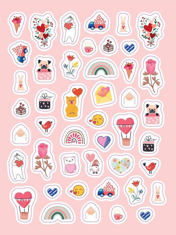 Produktbild: Stickerbuch Love I &Uuml;ber 1000 Sticker