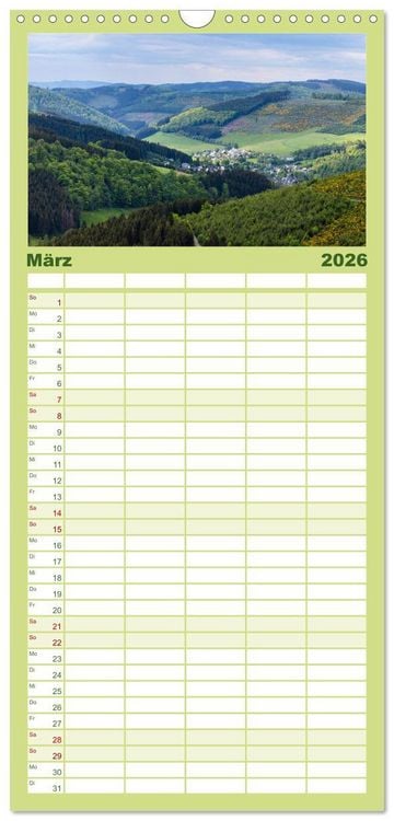 Produktbild: Familienplaner 2026 - Westfeld-Ohlenbach im Wechsel der Jahreszeiten mit 5 Spalten (Wandkalender, 21 x 45 cm) CALVENDO
