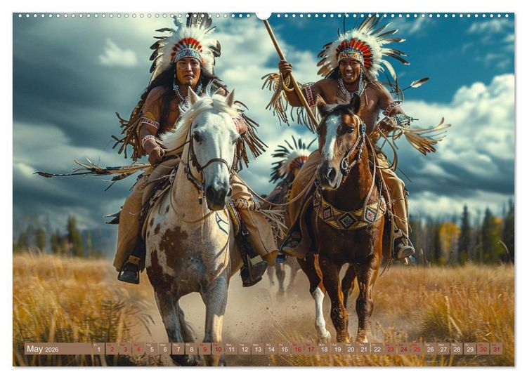 Produktbild: Native American Soul (High Quality Premium Wall Calendar 2026 DIN A2 landscape),CALVENDO 12 Month Wall Calendar