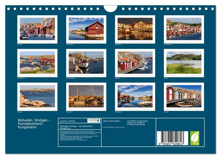 Produktbild: Bohusl&auml;n. Sm&ouml;gen - Hunnebostrand - Kungshamn (Wandkalender 2026 DIN A4 quer), CALVENDO Monatskalender
