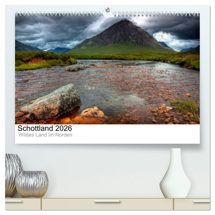 Produktbild: Schottland 2026 - Wildes Land im Norden (hochwertiger Premium Wandkalender 2026 DIN A2 quer), Kunstdruck in Hochglanz