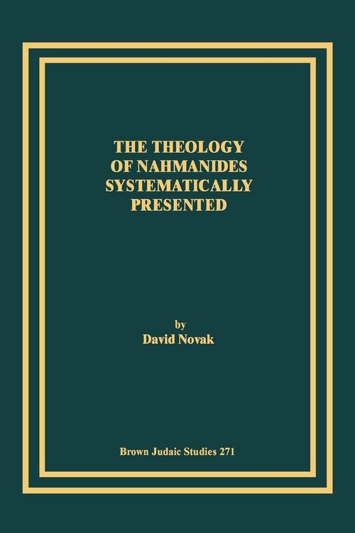 Produktbild: The Theology of Nahmanides Systematically Presented