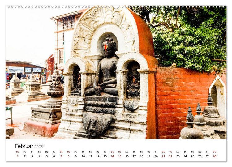 Produktbild: Impressionen aus Kathmandu (hochwertiger Premium Wandkalender 2026 DIN A2 quer), Kunstdruck in Hochglanz