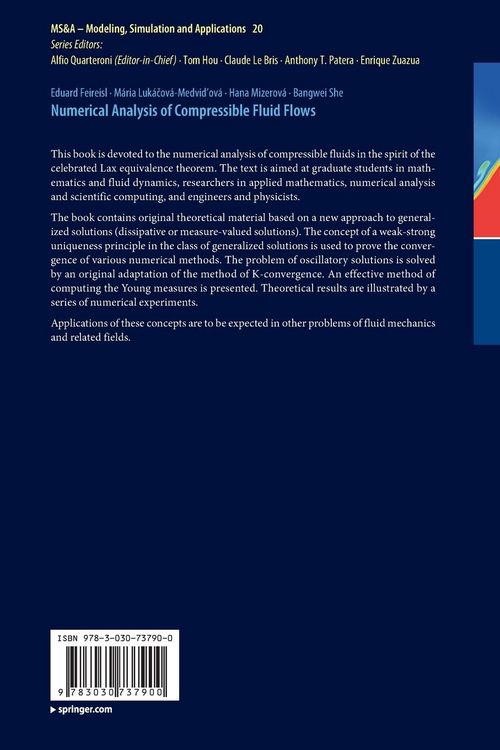 Produktbild: Numerical Analysis of Compressible Fluid Flows