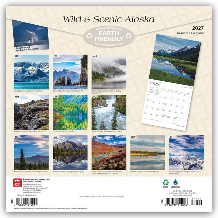 Produktbild: Alaska Wild & Scenic &ndash; Alaska Wild und Malerisch 2027 &ndash; 16-Monatskalender