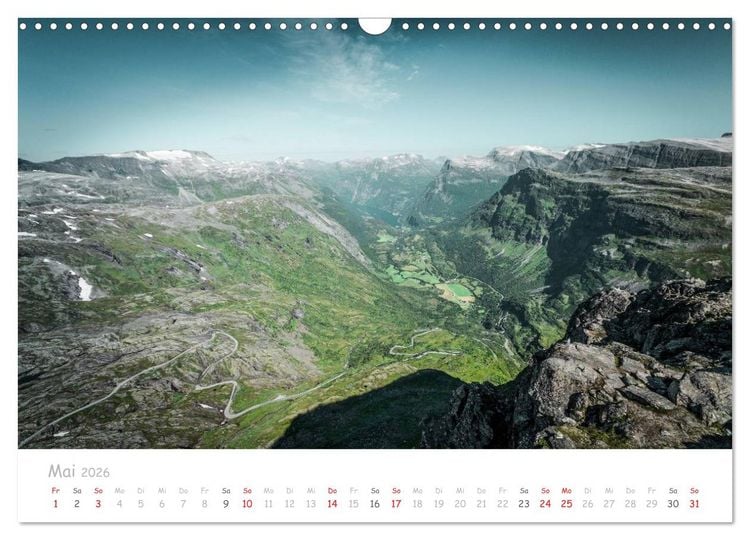 Produktbild: Norwegische Berg- und Fjordlandschaften (Wandkalender 2026 DIN A3 quer), CALVENDO Monatskalender