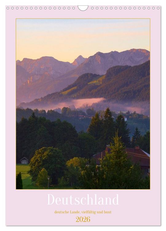 Produktbild: Deutschland. Deutsche Lande, vielf&auml;ltig und bunt (Wandkalender 2026 DIN A3 hoch), CALVENDO Monatskalender