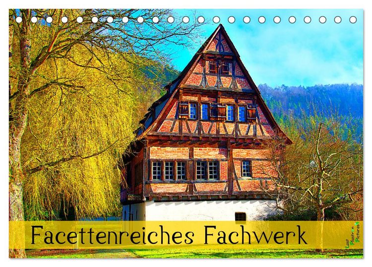 Produktbild: Facettenreiches Fachwerk (Tischkalender 2026 DIN A5 quer), CALVENDO Monatskalender