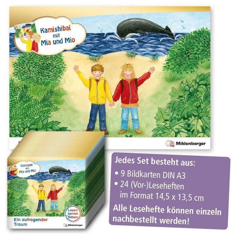 Produktbild: Kamishibai mit Mia und Mio: Ein aufregender Traum &ndash; Set