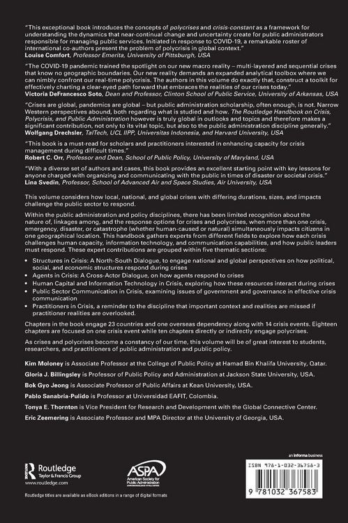 Produktbild: The Routledge Handbook on Crisis, Polycrisis, and Public Administration