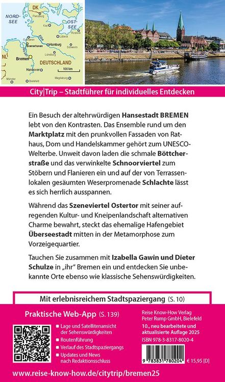Produktbild: Reise Know-How CityTrip Bremen mit &Uuml;berseestadt und Bremerhaven