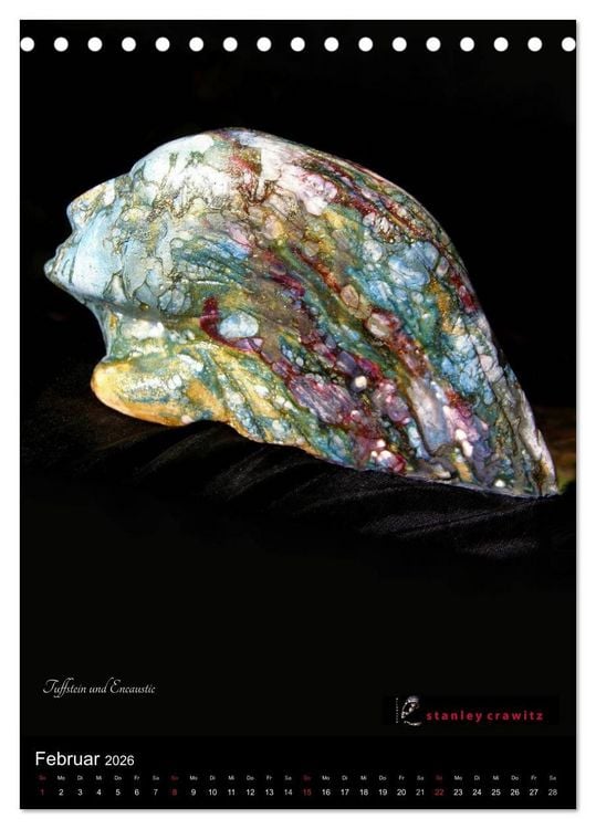 Produktbild: Kunstkalender 2026 - Encaustic und Tuffstein - Skulpturen (Tischkalender 2026 DIN A5 hoch), CALVENDO Monatskalender