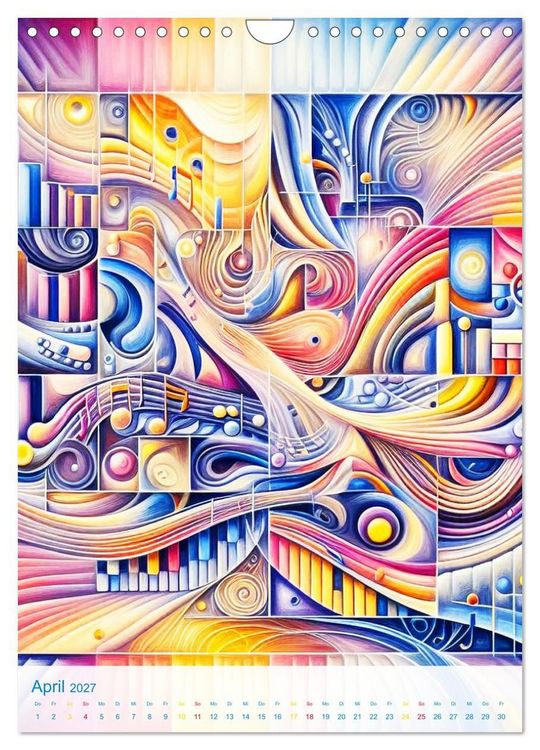 Produktbild: Syn&auml;sthetische Kunst - Musik in Farben und Formen (Wandkalender 2027 DIN A4 hoch), CALVENDO Monatskalender