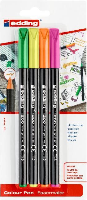 Produktbild: edding Fasermaler 1200 Neonfarben 1mm 4 St&uuml;ck