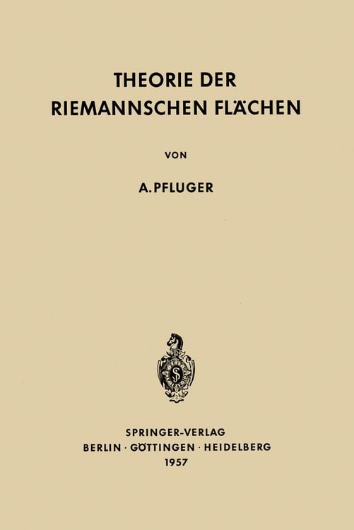 Produktbild: Theorie der Riemannschen Fl&auml;chen