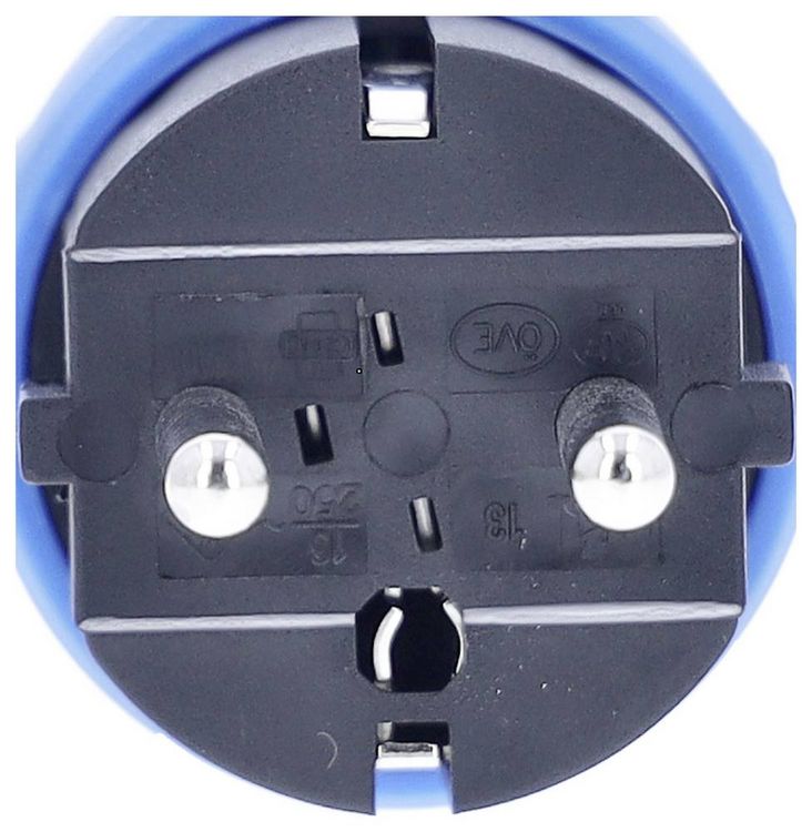 Produktbild: AS Schwabe 62401 Schutzkontaktstecker Gummi 230V Blau IP44