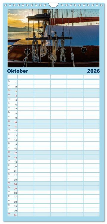 Produktbild: Familienplaner 2026 - Peloponnes - Einladung zum Chillen mit 5 Spalten (Wandkalender, 21 x 45 cm) CALVENDO