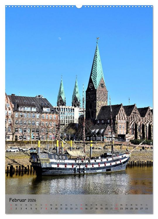 Produktbild: Freie Hansestadt BREMEN (hochwertiger Premium Wandkalender 2026 DIN A2 hoch), Kunstdruck in Hochglanz