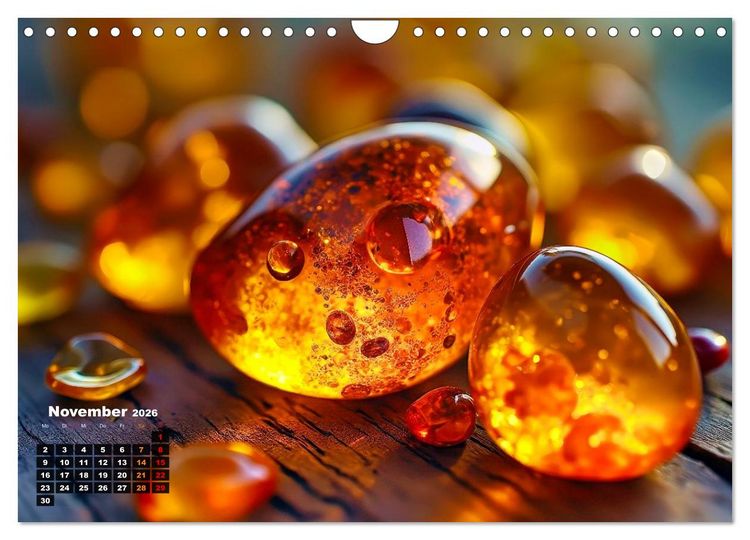 Produktbild: Bernstein mit Einschl&uuml;ssen (Wandkalender 2026 DIN A4 quer), CALVENDO Monatskalender
