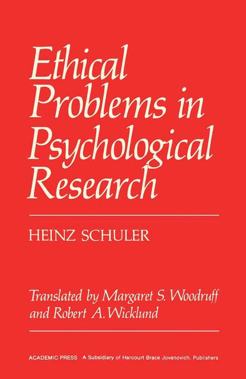 Produktbild: Ethical Problems in Psychological Research