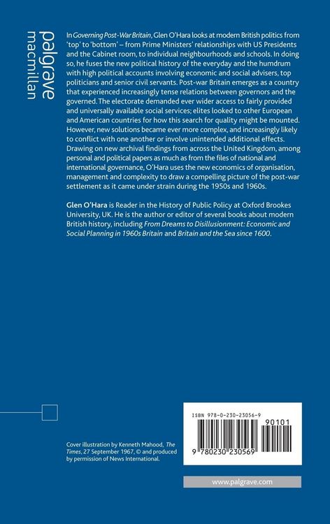 Produktbild: Governing Post-War Britain