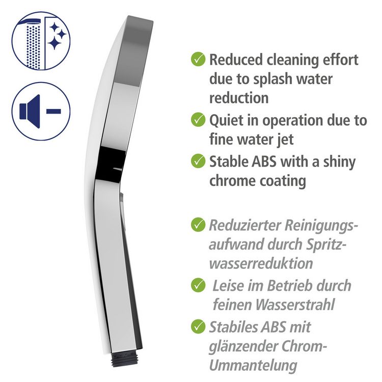 Produktbild: Duschsystem Mod. Softwater Chrom, einfacher Anschluss an bestehende Armatur oder Wandanschlussbogen