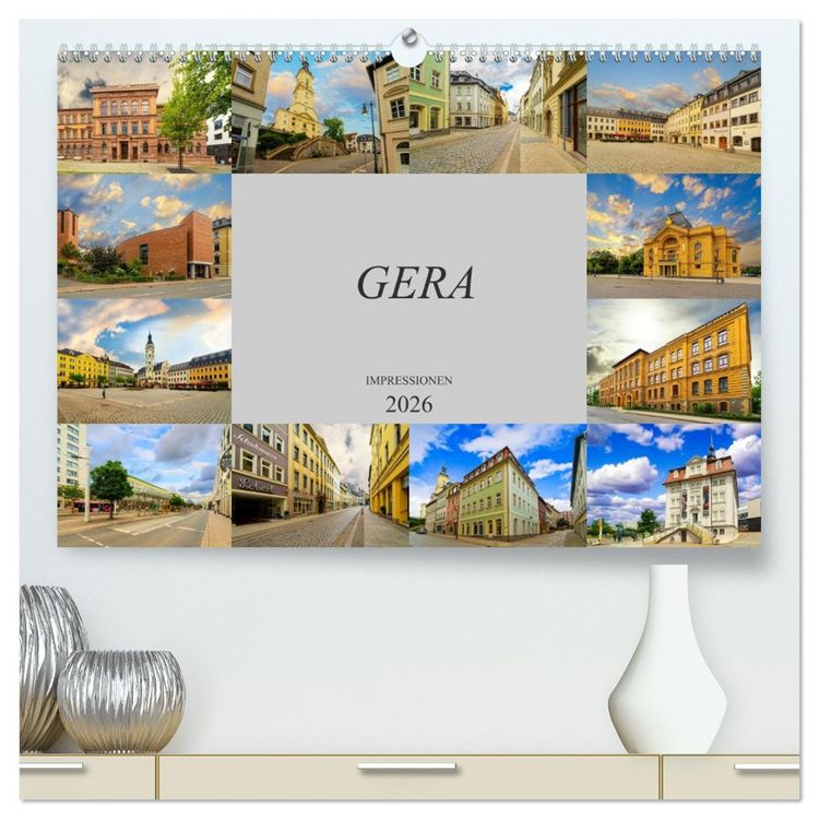 Produktbild: Gera Impressionen (hochwertiger Premium Wandkalender 2026 DIN A2 quer), Kunstdruck in Hochglanz