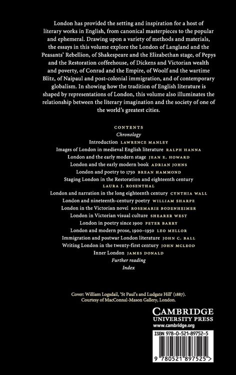 Produktbild: The Cambridge Companion to the Literature of London