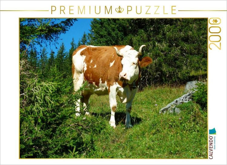 Produktbild: CALVENDO Puzzle Kuh auf der Alm | 2000 Teile Lege-Gr&ouml;&szlig;e 90x67cm Foto-Puzzle f&uuml;r gl&uuml;ckliche Stunden