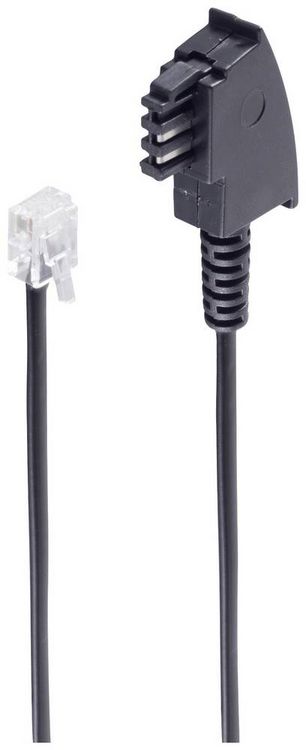 Produktbild: Shiverpeaks DSL Anschlusskabel [1x TAE-F-Stecker - 1x RJ11-Stecker 6p2c] 3m Schwarz