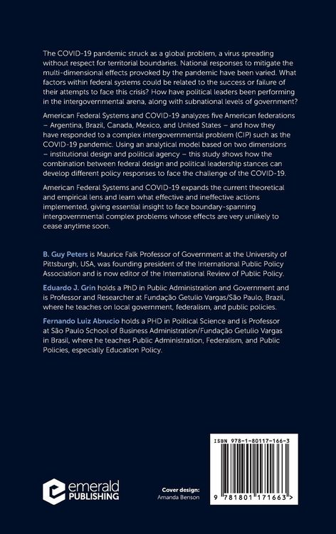 Produktbild: American Federal Systems and COVID-19