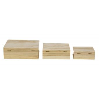 Produktbild: 3er-Set Buecher Boxen h=5 + 6,3 + 7,2cm b=12 + 16 +