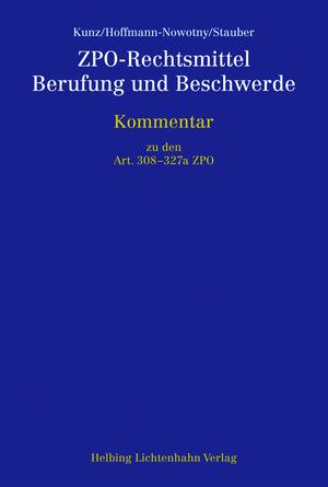 Produktbild: ZPO-Rechtsmittel, Berufung und Beschwerde