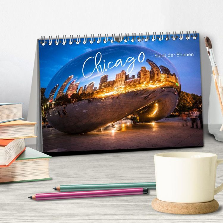 Produktbild: Chicago - Stadt der Ebenen (Tischkalender 2026 DIN A5 quer), CALVENDO Monatskalender