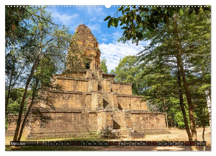 Produktbild: Angkor - Die Tempel der Khmer (hochwertiger Premium Wandkalender 2026 DIN A2 quer), Kunstdruck in Hochglanz
