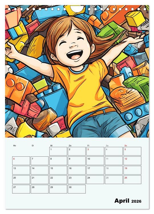 Produktbild: Coole Manga Kids. Lustige Abenteuer im Pixelreich (Wandkalender 2026 DIN A4 hoch), CALVENDO Monatskalender